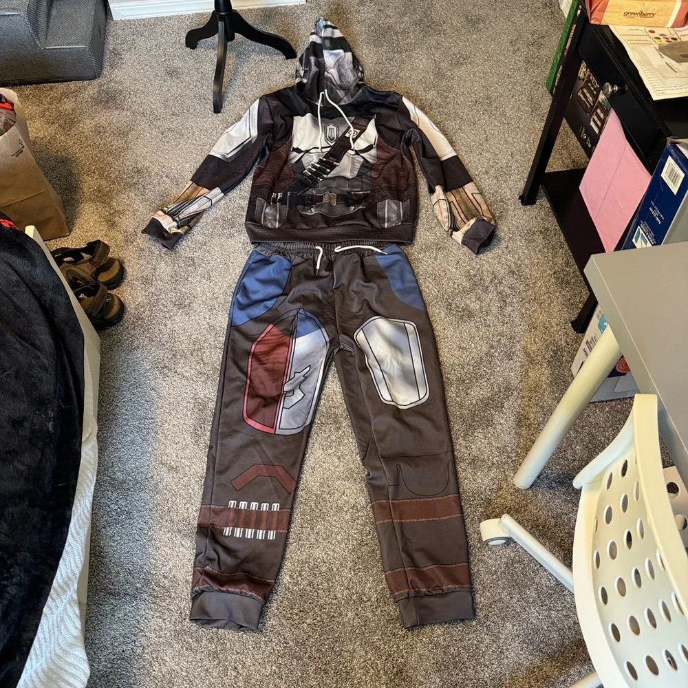 Men’s Boba Fett Costume - Black, Gray, Brown with mask
